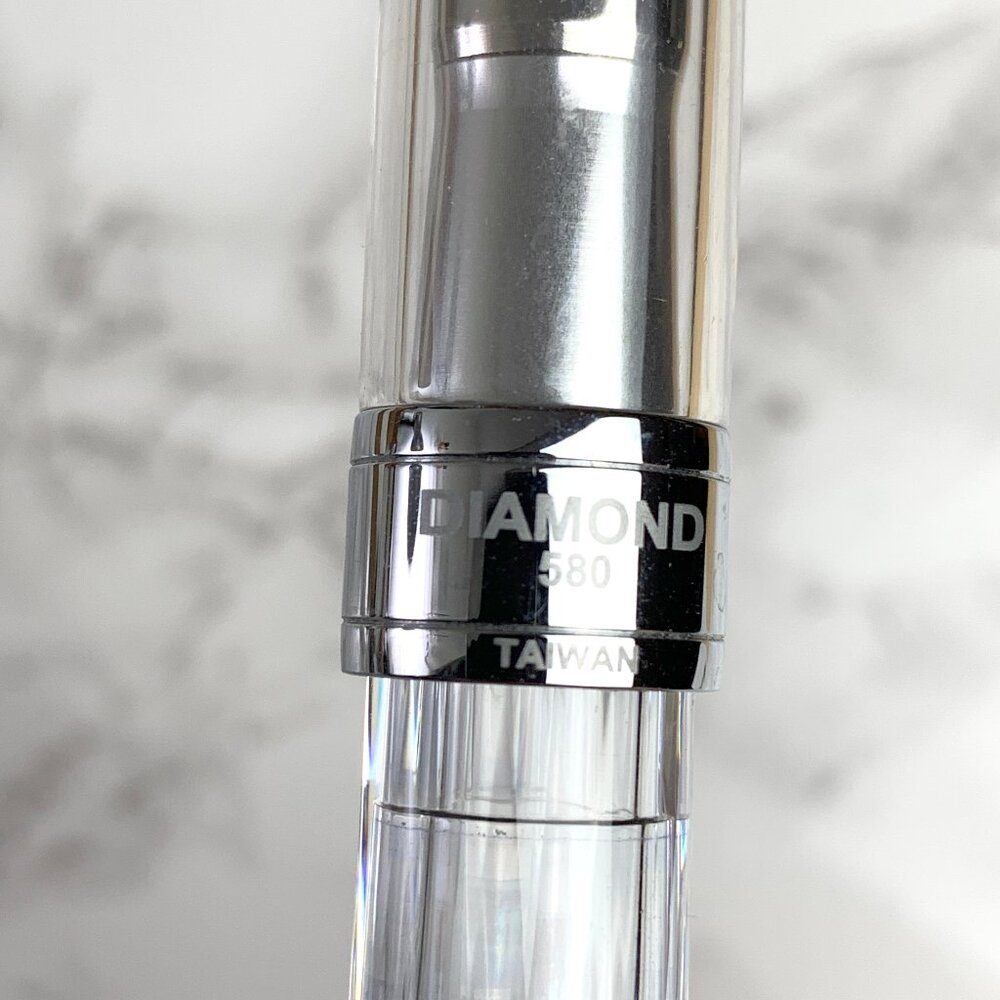 TWSBI Diamond 580 Aluminum Fountain Pen - F Nib - Clear - Picture 3 of 16